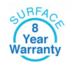 8 Year Surface Warranty