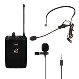 Promic Body Pack Transmitter with Headset Microphone and Lapel