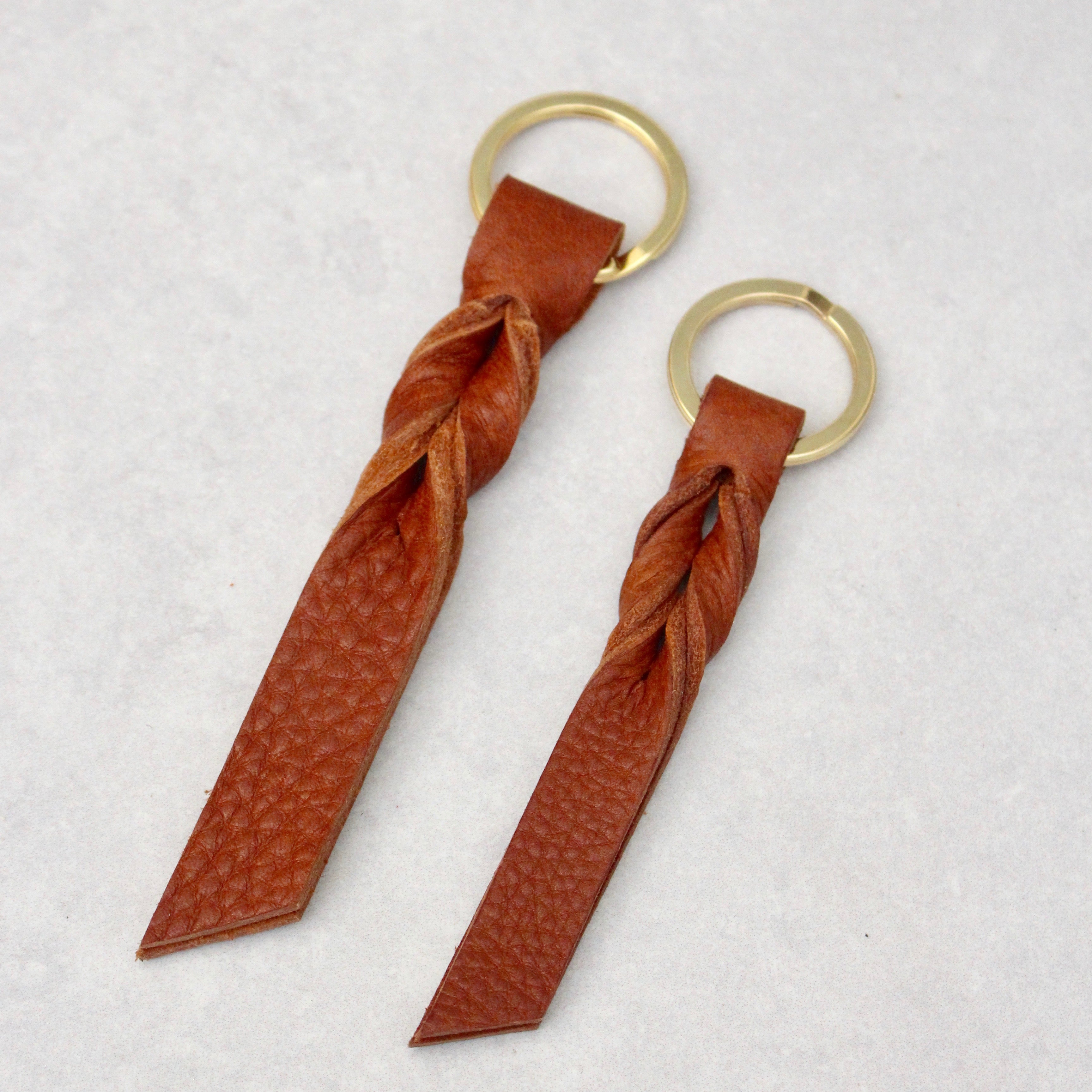 Handmade Twist Leather Keyring - Various Colours – Miller and Jeeves