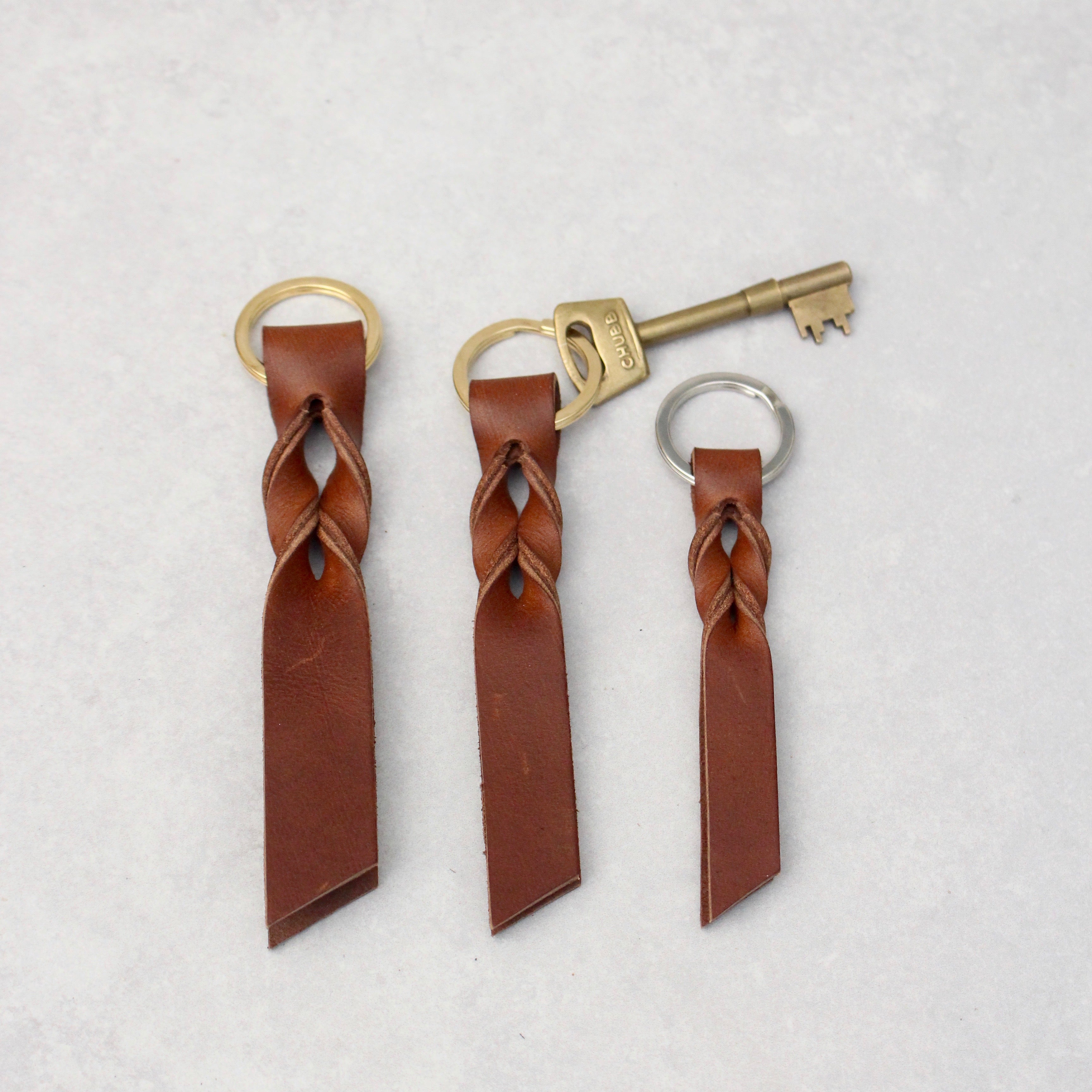 Handmade Twist Leather Keyring - Various Colours – Miller and Jeeves