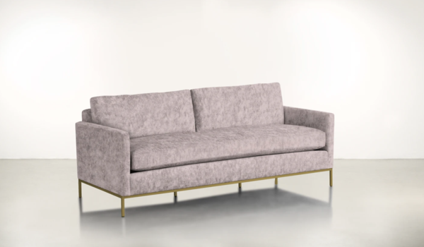 dusty rose color couch 