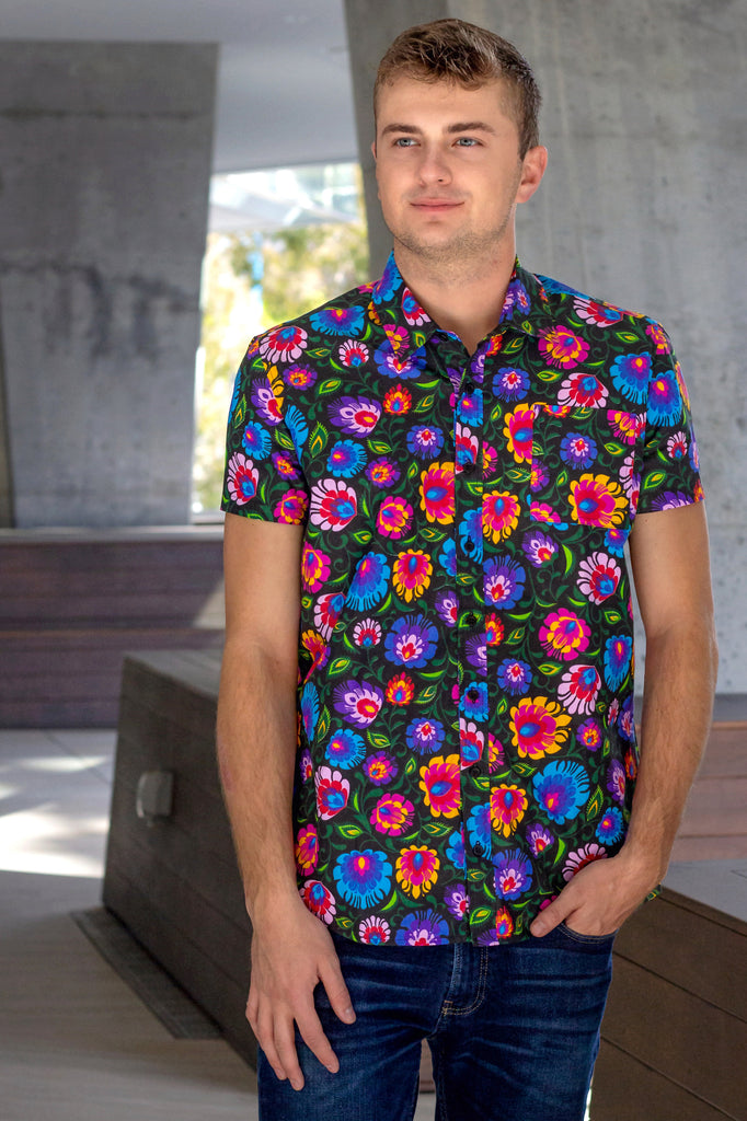 Adam Black Hawaiian Folk Shirt – Recultured Designs
