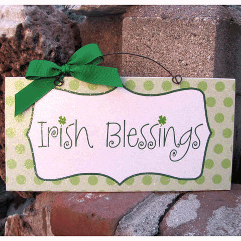 Saint Patricks Irish Blessings Wall Sign - One Sign 6.25 Inches - Clover  Luck - 70080b - Wood - Green : Target