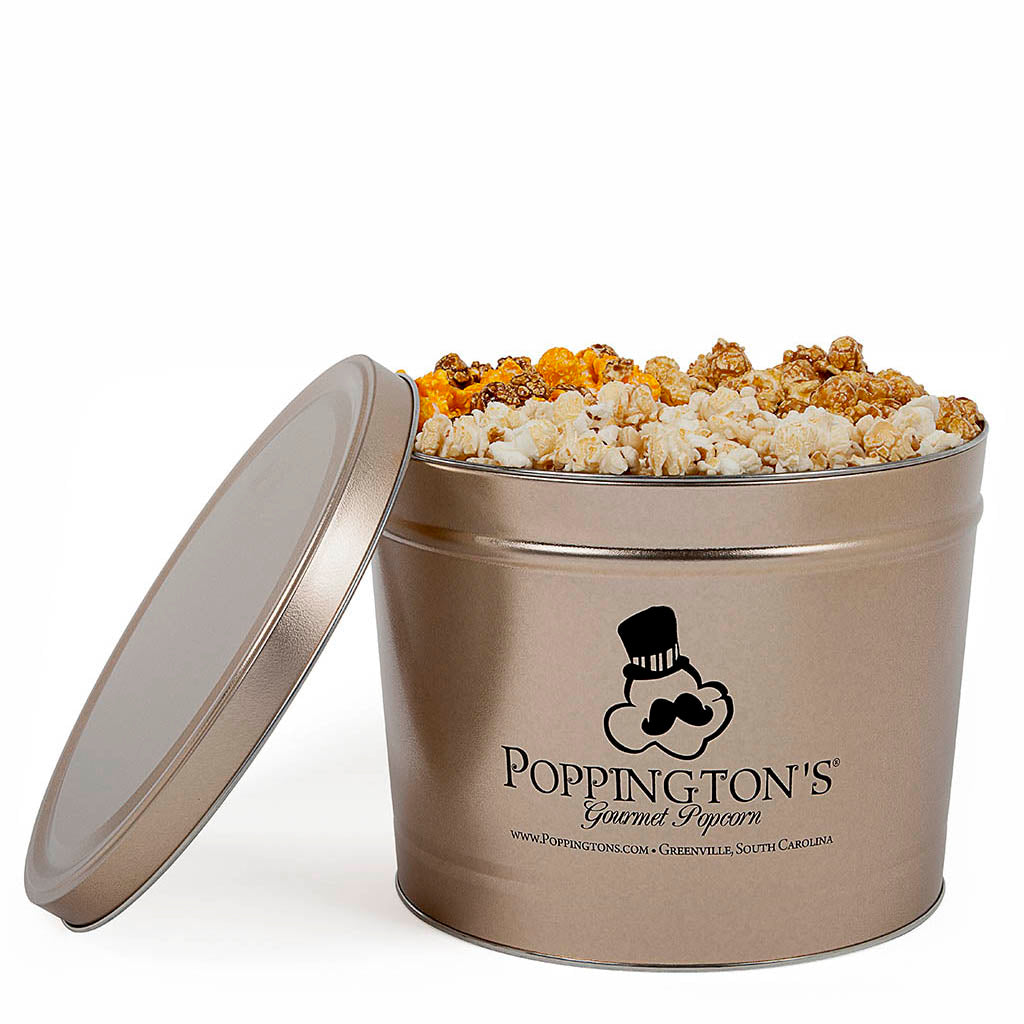 Order 1 Gallon Tins of Gourmet Popcorn (Available in 30+ Flavors)