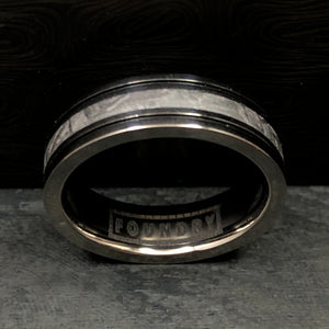 Titanium Men's Wedding Band with Foundry Logo Engraved Inside
