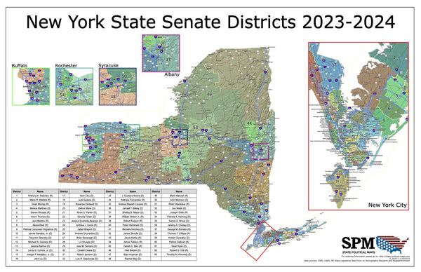 political map of new york