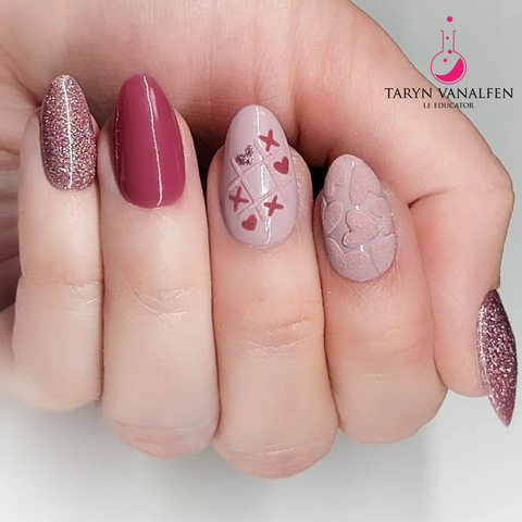 Valentine day nail art | Beauty Scribblings