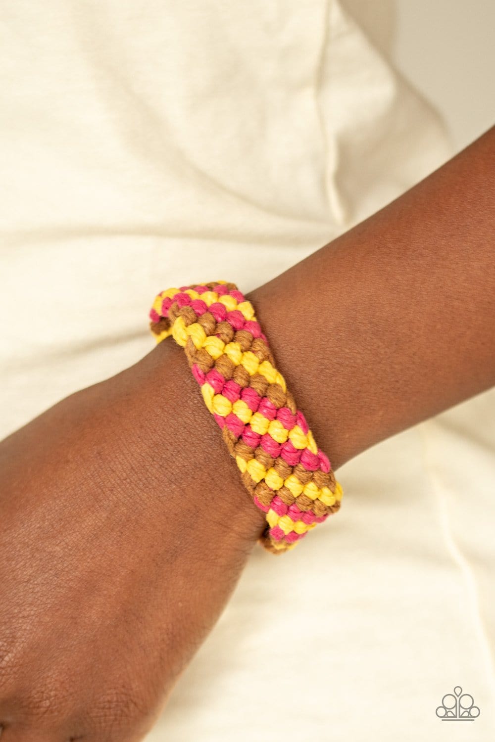 WEAVE No Trace - Pink Weave Bracelet: Paparazzi | Jewels N' Thingz Boutique