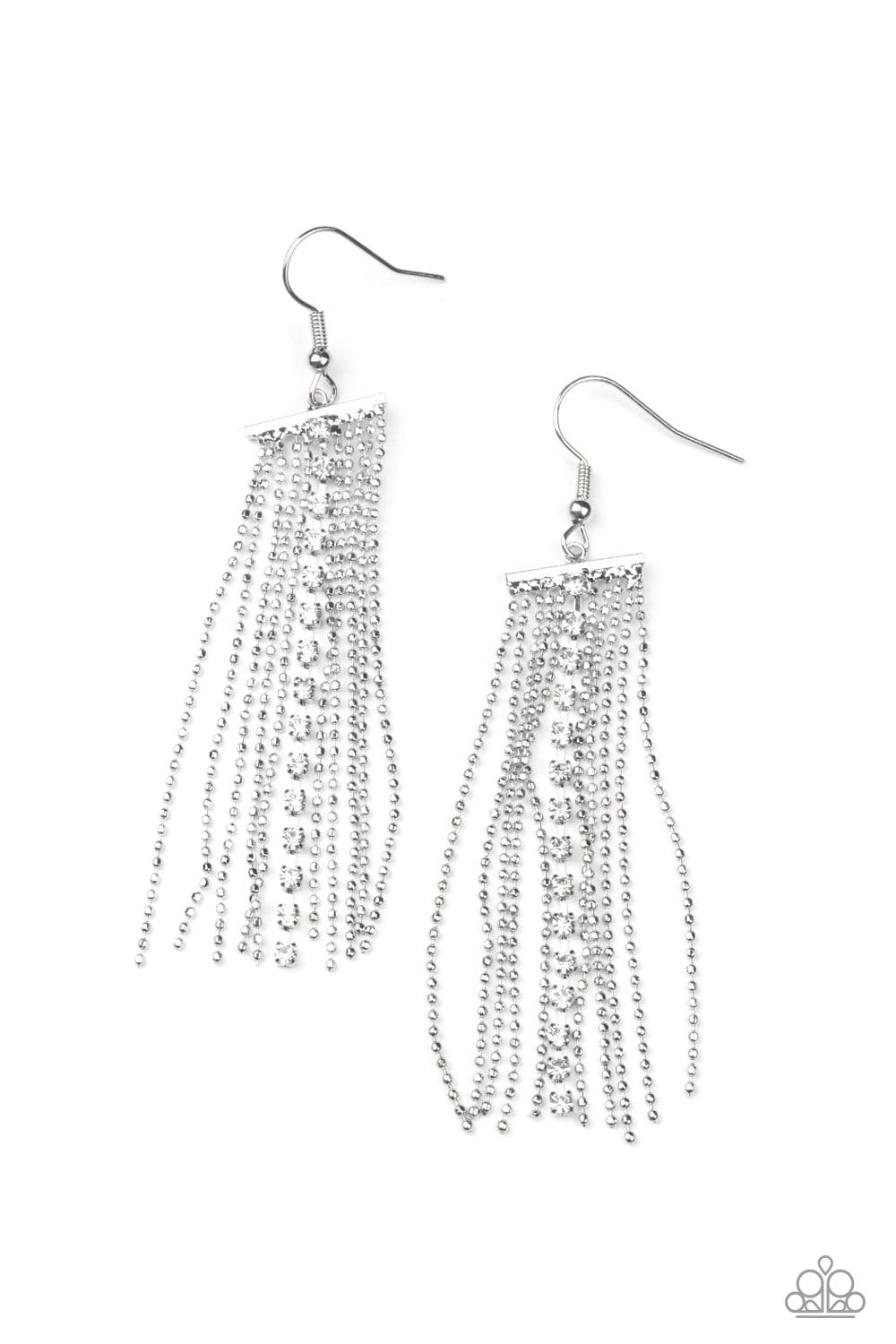 Paparazzi Accessories: Another Day, Another DRAMA - White Earrings ...