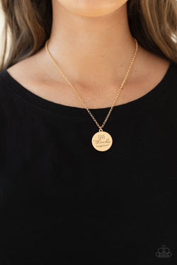 Paparazzi Accessories: Empire State of Mind - Gold Inspirational Necklace