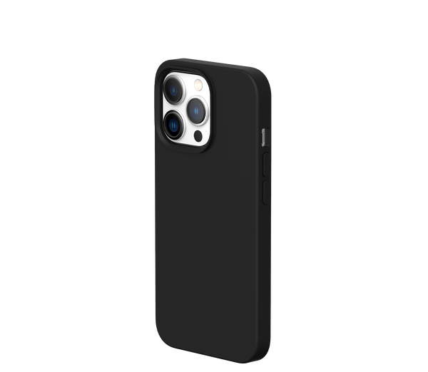 Coque iPhone 13 Pro silicone logo noire