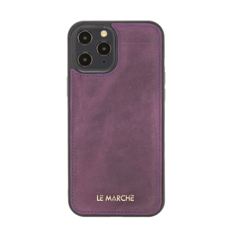 Iphone 12 Pro Max 6 7 Leather Snap On Case Purple