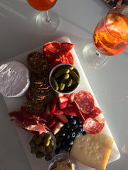 Cheese platter and Aperol Spritz