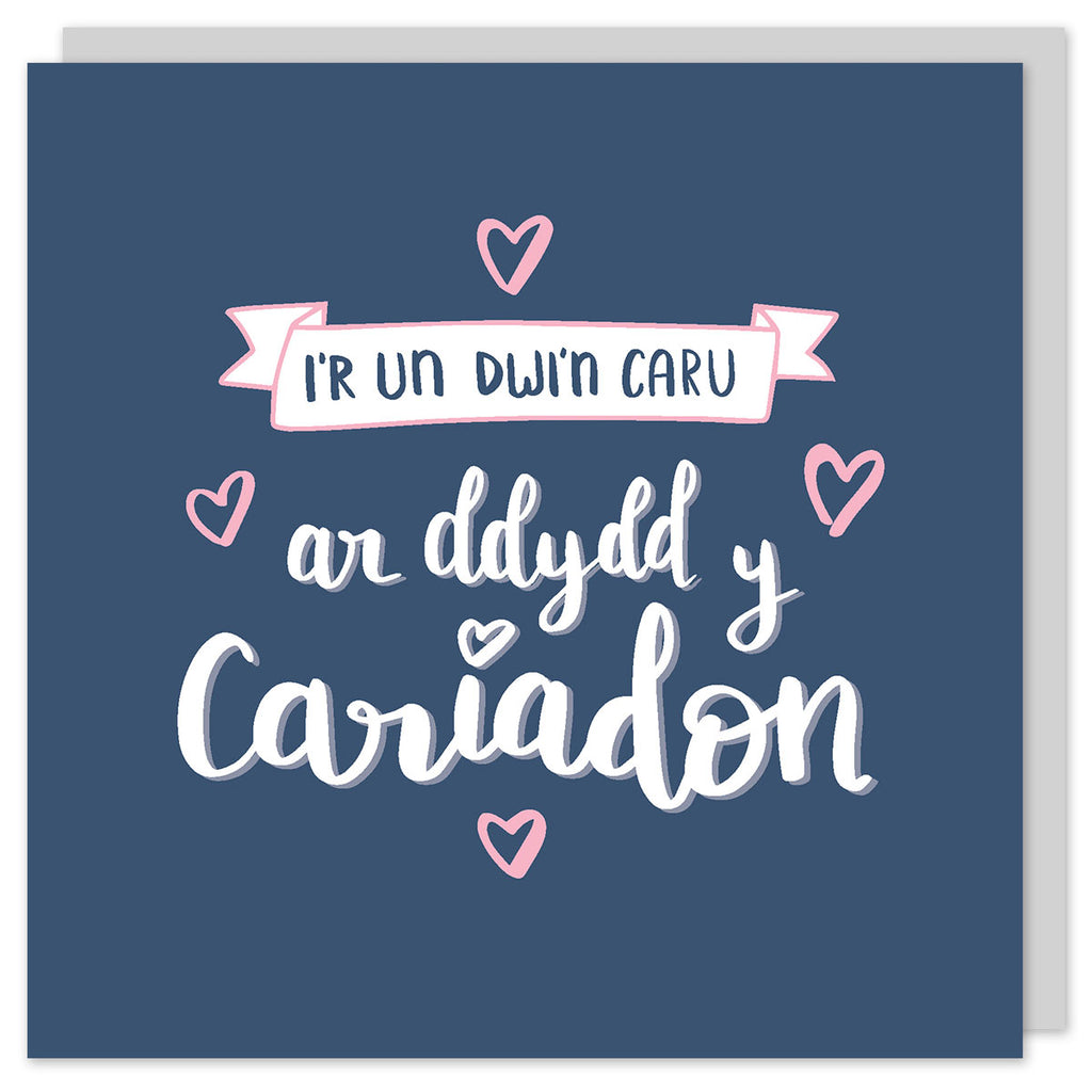 Love Card I R Un Dwi N Caru Ar Ddydd Y Cariadon Welsh Draenog