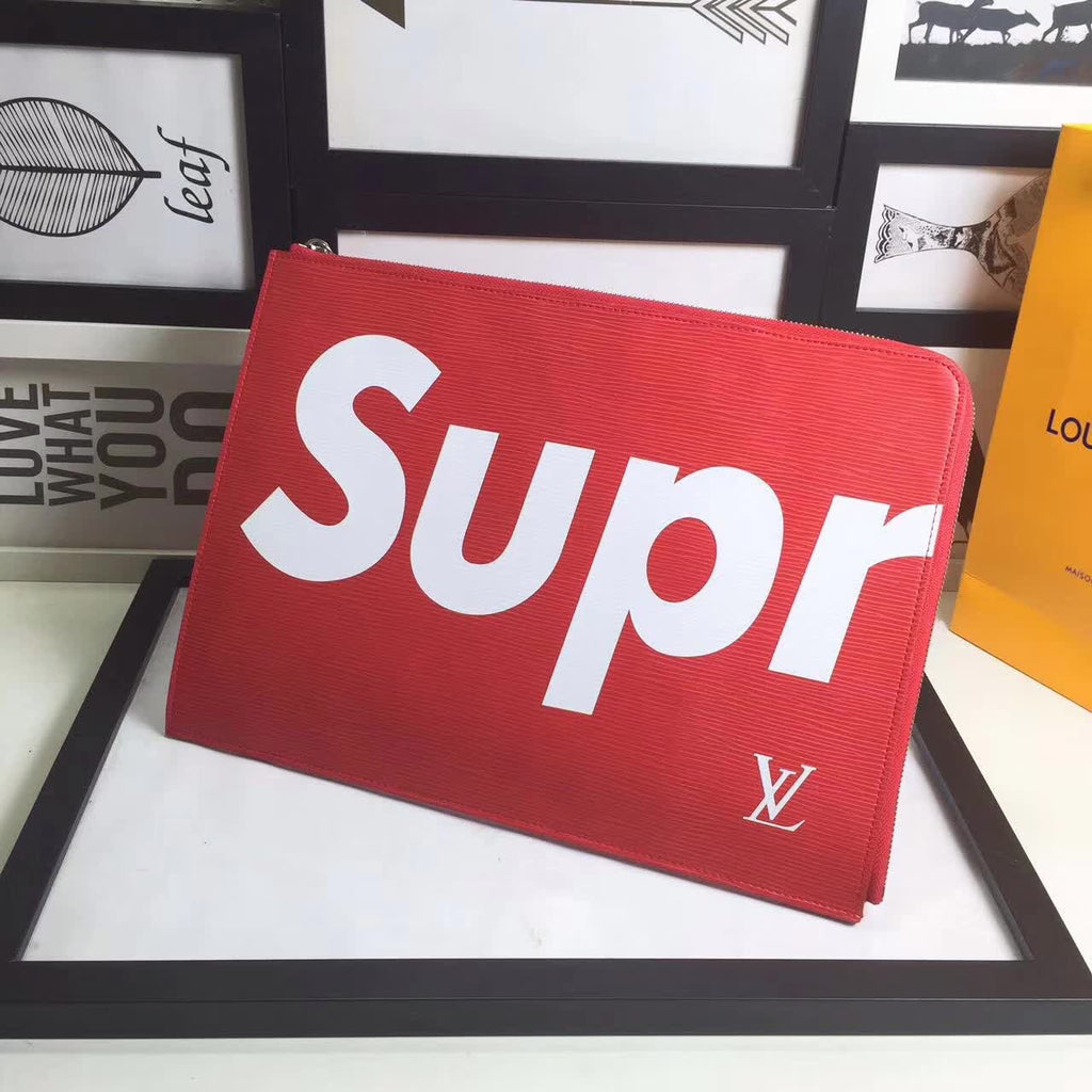 Louis Vuitton x Supreme Black Epi Leather Slender Wallet