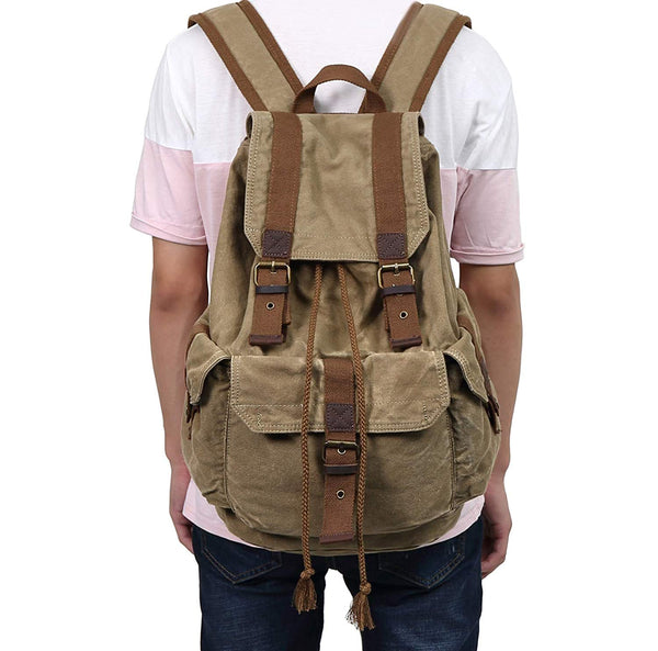 Unisex Premium Rugged Durable Canvas Classic Backpack