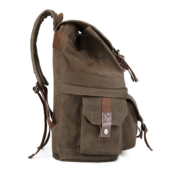 Military Style Canvas DSLR Camera Backpack Rucksack Waterproof for Son
