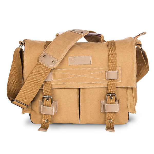 Canvas DSLR Camera Bag, Professional SLR Camera Bag, Men's Canvas Mess –  ROCKCOWLEATHERSTUDIO