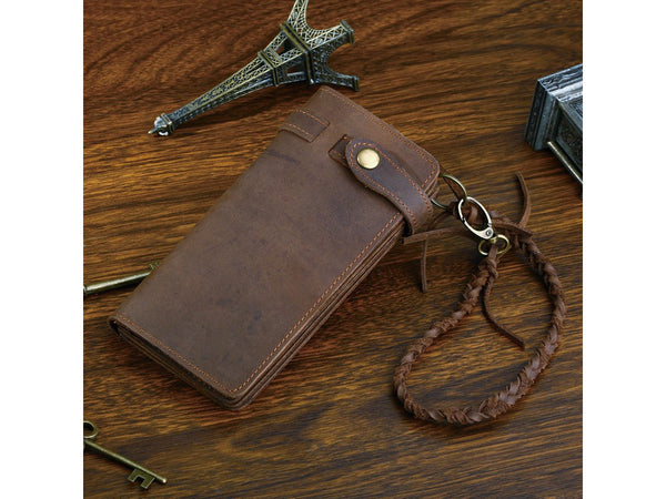 Leather Biker Wallet Organizer Leather Chain