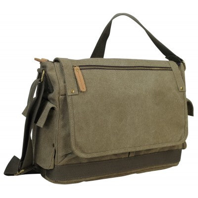 Brown Canvas Heavy Duty Over the Shoulder Bag