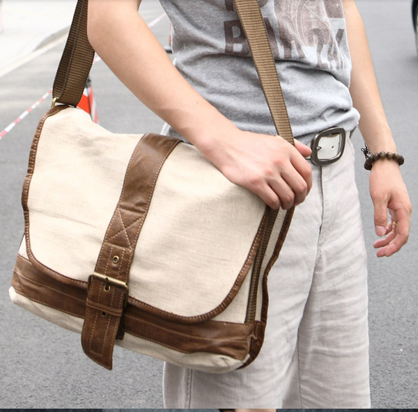 Cross Body Notebook Shoulder Canvas Messenger Bag - 13