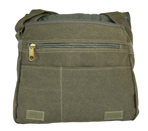 Army Green Canvas Heavyweight Messenger Bag - Serbags - 3