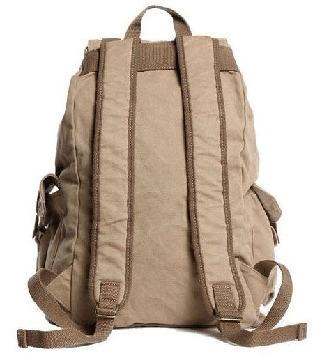 Back view of the Classic Canvas Rucksack Backpack by Serbags