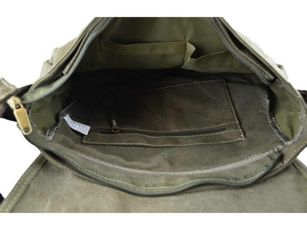 Military Vintage Canvas Over The Shoulder Messenger Bag