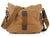 Brown Military Style Messenger Bag - Back View