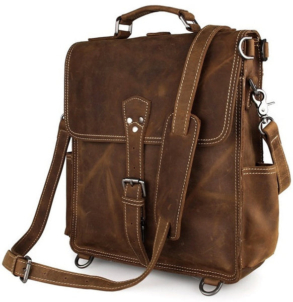 Slim Leather Satchel & Backpack