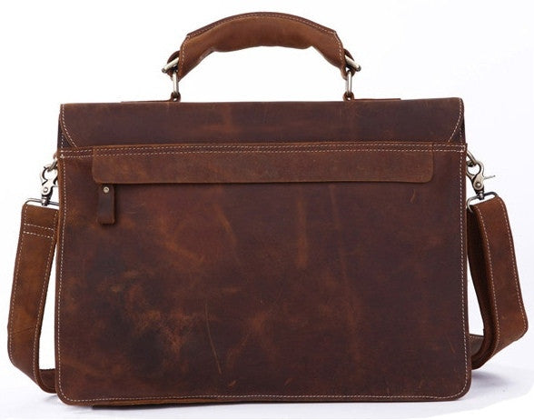 Leather Shoulder Bag Italian Leather Messenger Bag for Men 