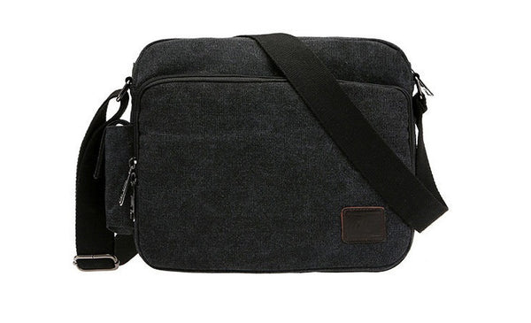 Multifunctional Mens Canvas Messenger Bag Crossbody Travel Bag