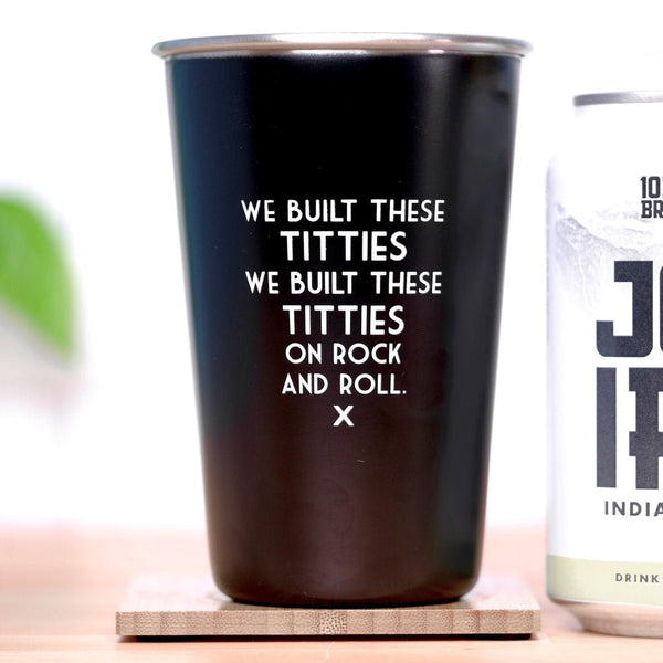 She's Got Electric Boobs. Mistaken Lyrics Pint Glass. Funny Gift