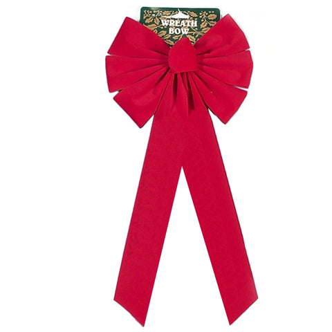 18 Red Imperial 3D Velvet Christmas Bow