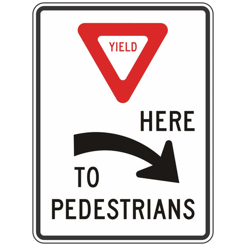 R9-6 Bicycle Yield To Pedestrians Sign 12X18 – Evangeline