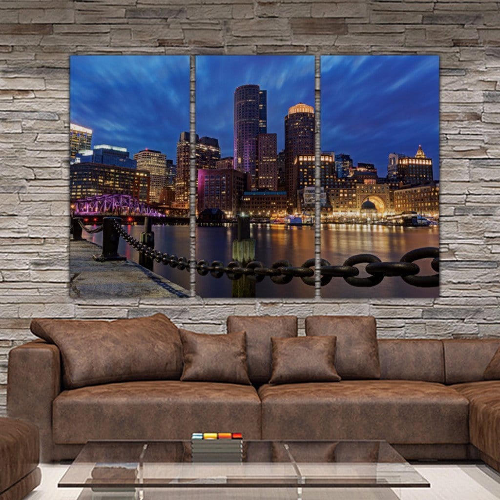 Boston Skyline Canvas Set – HolyCowCanvas