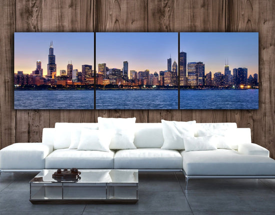 Chicago Skyline on Canvas, Large Wall Art, Chicago Print, Chicago art, –  Wall Canvas Mall