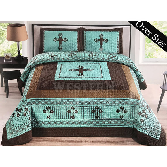 turquoise quilt