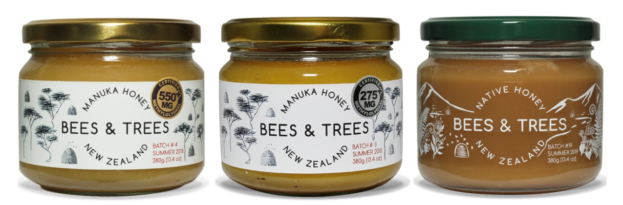 Bees & Trees Manuka Honey and Native Honey