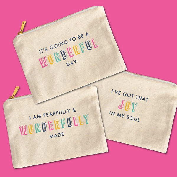 Printed Cosmetic Pouch - You are fearfully and wonderfully made