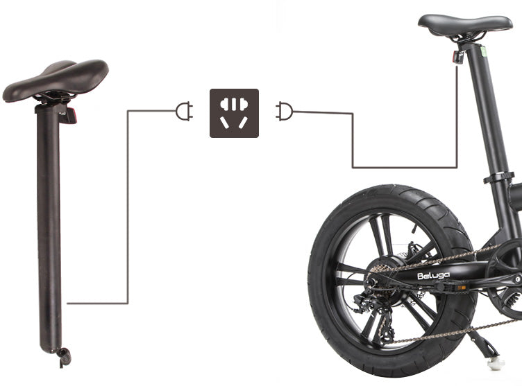 Samsung Hidden Battery Design on Qualisports Folding Electric Bike