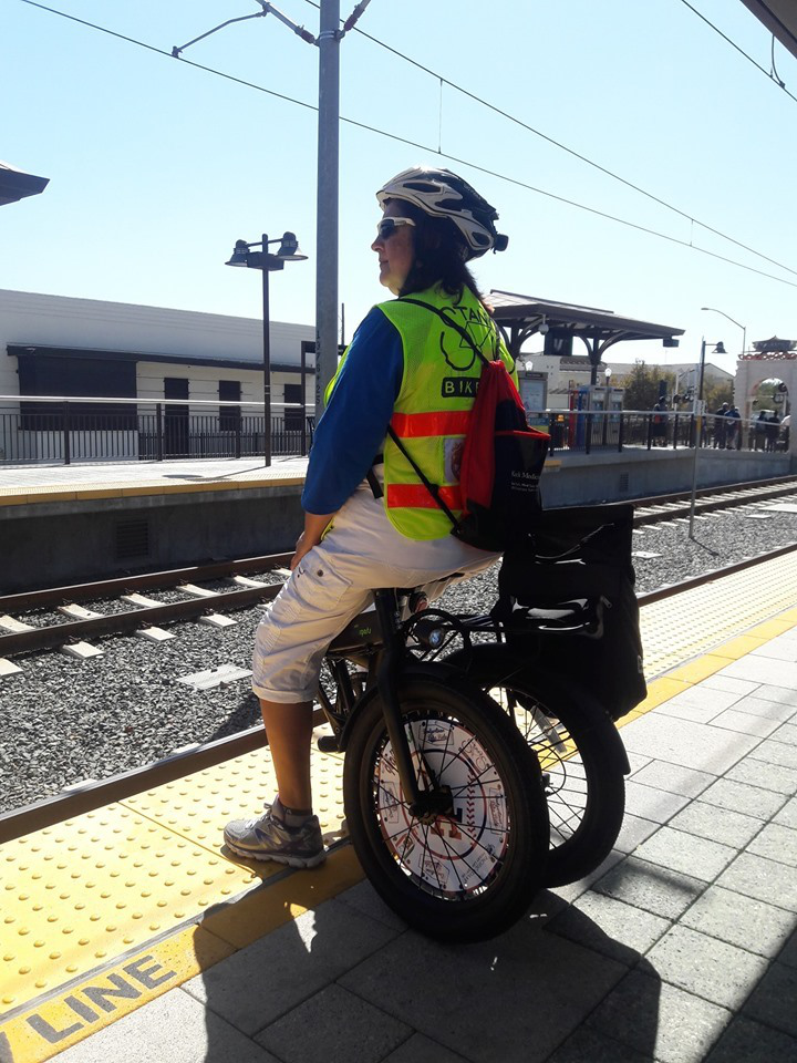 Qualisports Team making new friends in Los Angeles during a Ride into Dodger Stadium