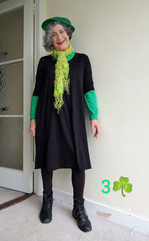 Me wearing the Green - and my black Wool And Dress