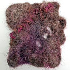 My sample of felted human hair