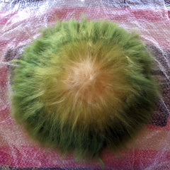 Fluffy Merino and Icelandic wool roving laid out for a Felted Top Hat.