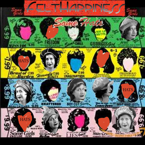 Collage inspired by Rolling Stones' album cover, 'Some Girls.'