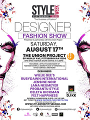 Style Week Pittsburgh poster for this year's Fashion Show, August 17th, 2019 at the Union Project.