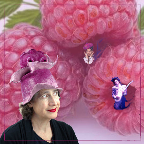 Prince Tribute Collage with Raspberry Bandleader Hat