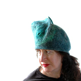 Emerald Green Felted Beret