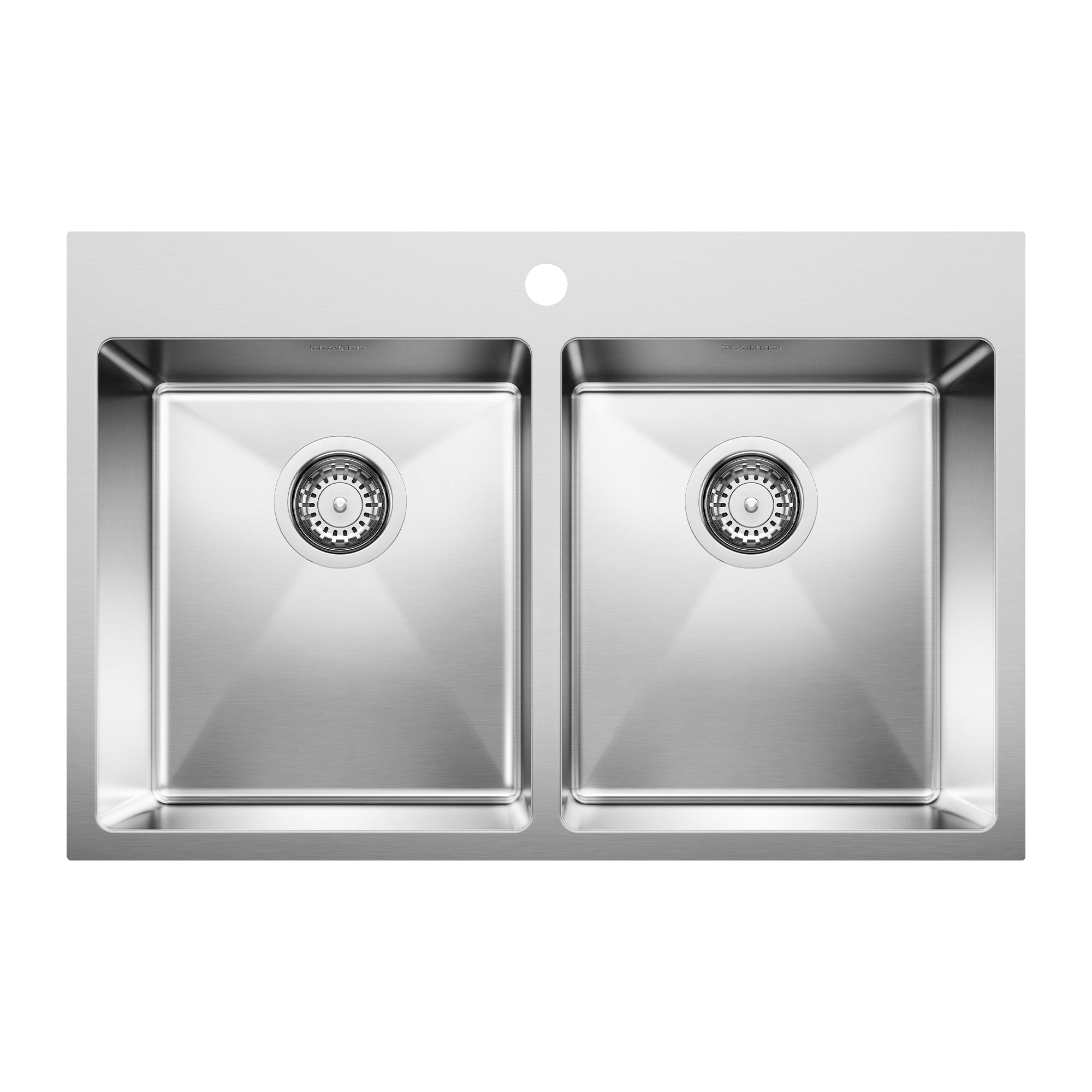 Blanco 402611 Quatrus R15 2 Bowl Drop-In Kitchen Sink - Stainless